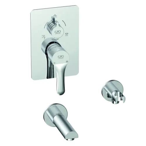 خلاط حمام مخفي فيليس جي بي دي فضي لامع